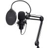 MICROFONO TRUST GXT 270 EMITA II+ USB FILTRO STREAMING BRAZO AJUSTABLE BLACK