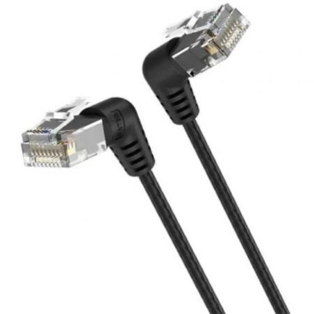 CABLE DE RED CAT6A UTP 1M VENTION ACODADO BLACK