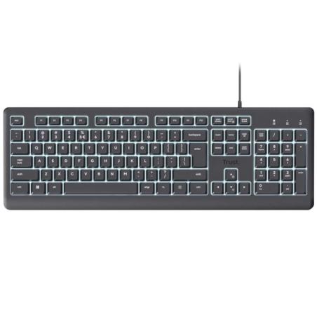 TECLADO TRUST PRIMO USB ILLUMINATED BLACK