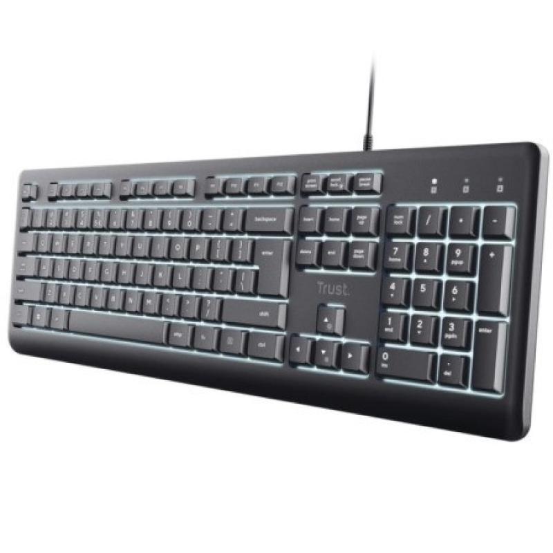 TECLADO TRUST PRIMO USB ILLUMINATED BLACK