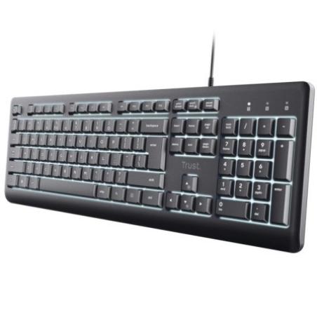 TECLADO TRUST PRIMO USB ILLUMINATED BLACK