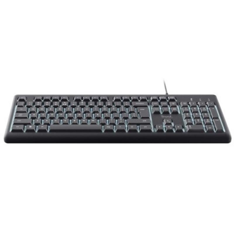 TECLADO TRUST PRIMO USB ILLUMINATED BLACK