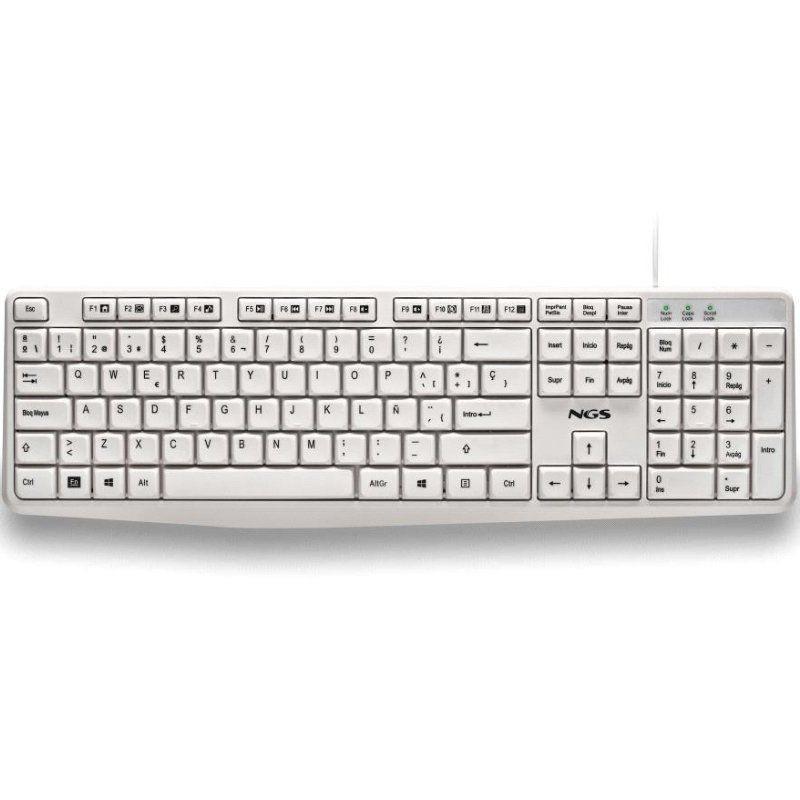 TECLADO NGS HERITAGESPANISH USB MULTIMEDIA WHITE