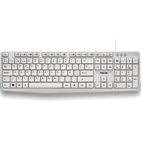 TECLADO NGS HERITAGESPANISH USB MULTIMEDIA WHITE