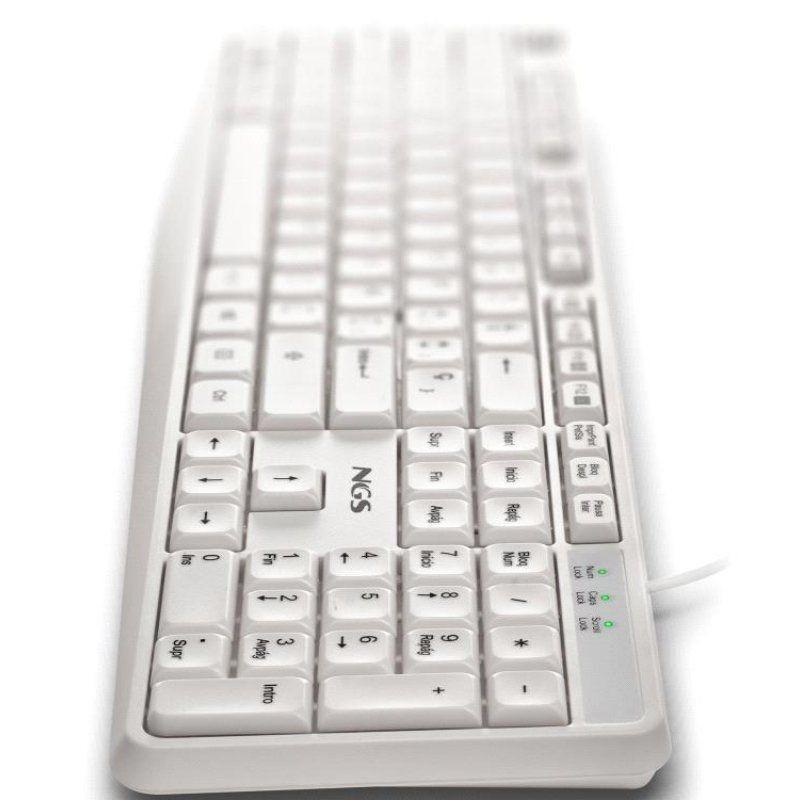 TECLADO NGS HERITAGESPANISH USB MULTIMEDIA WHITE