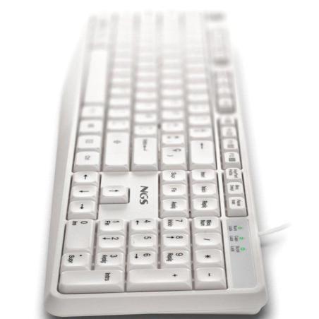 TECLADO NGS HERITAGESPANISH USB MULTIMEDIA WHITE