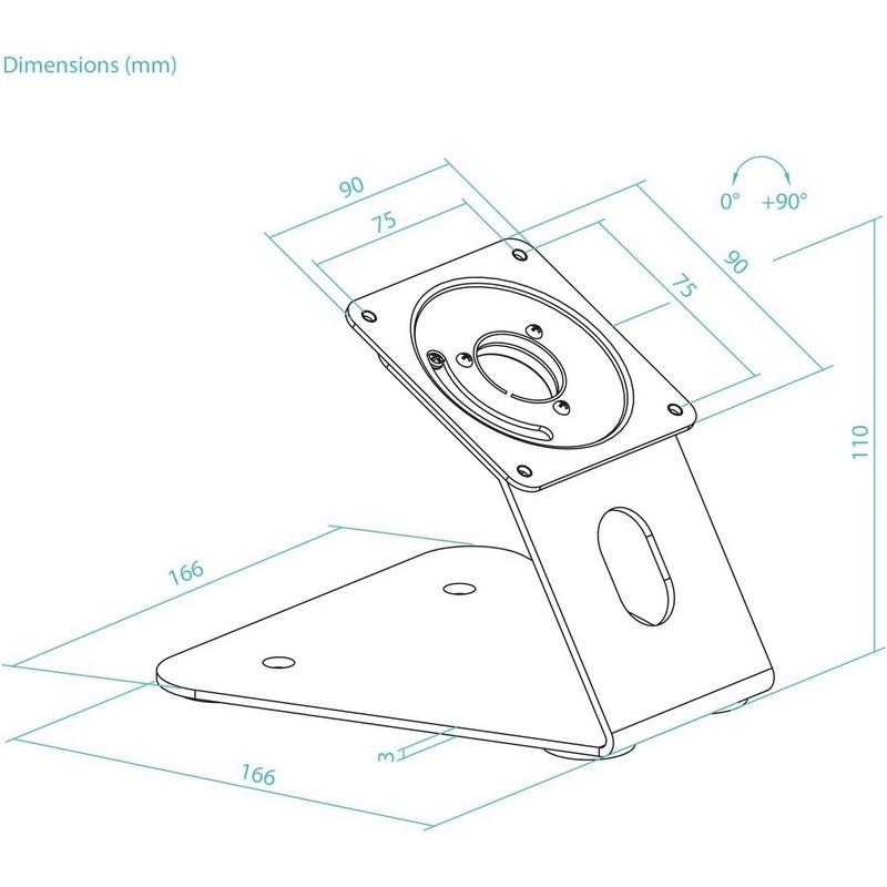 SOPORTE DE MESA TOOQ TQATWM3401-B PARA MARCO ANTIRROBO
