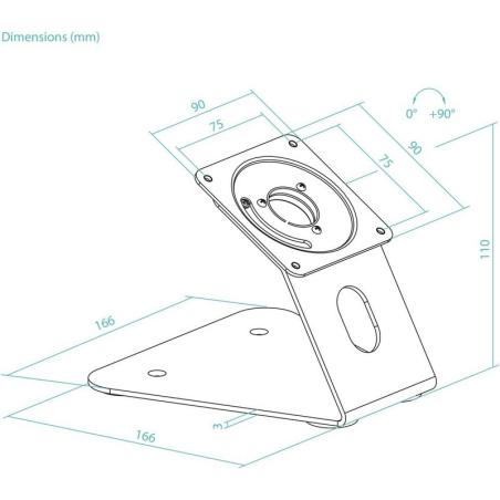 SOPORTE DE MESA TOOQ TQATWM3401-B PARA MARCO ANTIRROBO