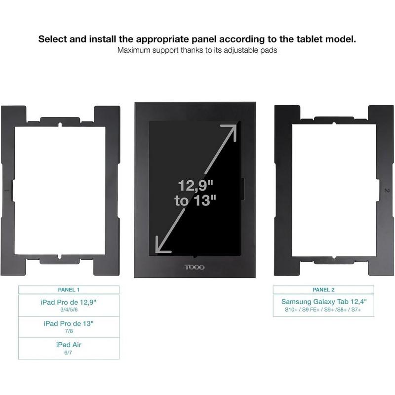MARCO ANTIRROBO TOOQ TQATTE2601-M-B PARA TABLET 12.4/13 BLACK
