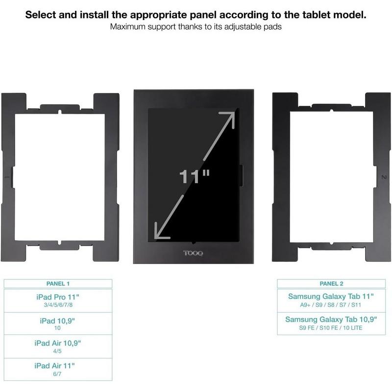 MARCO ANTIRROBO TOOQ TQATTE2601-S-B PARA TABLET 10.9/11 BLACK