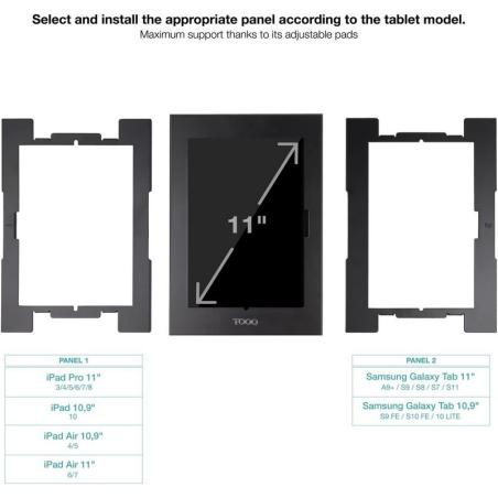 MARCO ANTIRROBO TOOQ TQATTE2601-S-B PARA TABLET 10.9/11 BLACK