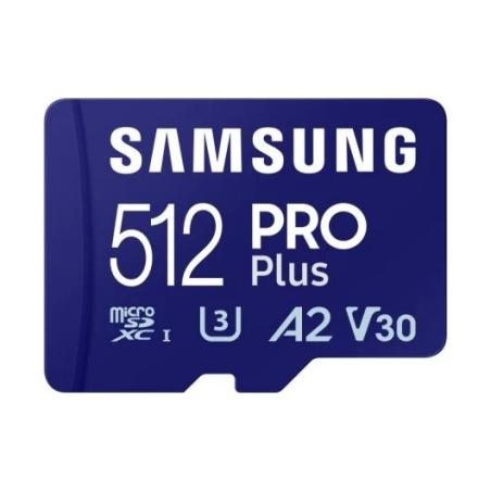 MEMORIA MICRO SD 512GB SAMSUNG EVO PLUS SDXC UHS-I U3 + ADAPTADOR SD