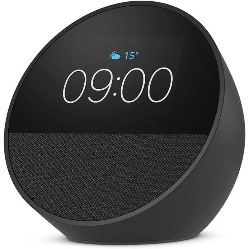 DESPERTADOR INTELIGENTE AMAZON ECHO SPOT ALEXA MUSICA ALARMA GREY