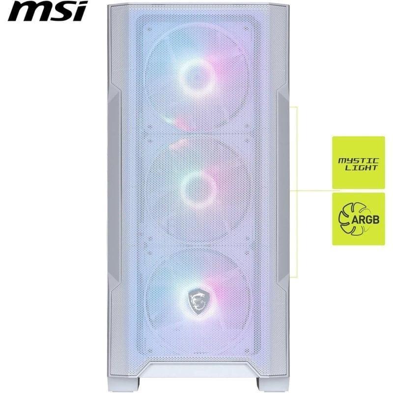 CAJA ORDENADOR GAMING MSI MAG FORGE M100R MATX ARGB WHITE