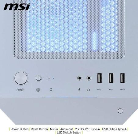 CAJA ORDENADOR GAMING MSI MAG FORGE M100R MATX ARGB WHITE