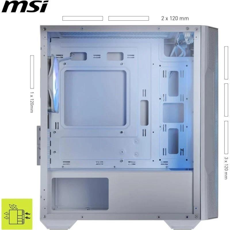 CAJA ORDENADOR GAMING MSI MAG FORGE M100R MATX ARGB WHITE