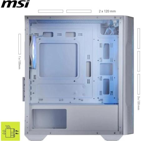 CAJA ORDENADOR GAMING MSI MAG FORGE M100R MATX ARGB WHITE