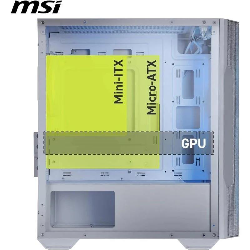 CAJA ORDENADOR GAMING MSI MAG FORGE M100R MATX ARGB WHITE