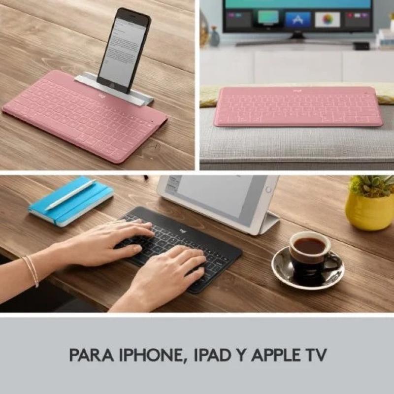 TECLADO LOGITECH KEYS TO GO WIRELESS FOR MACOS ROSE