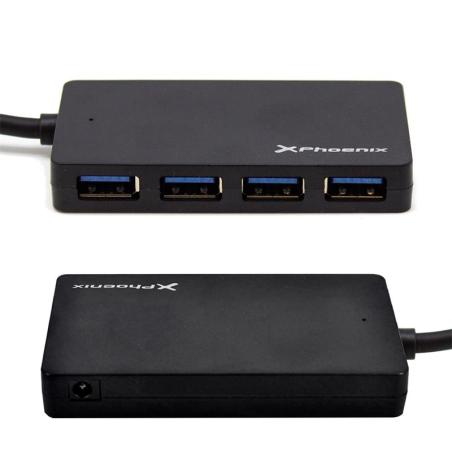 HUB USB PHOENIX 4 PUERTOS USB 3.0 BLACK