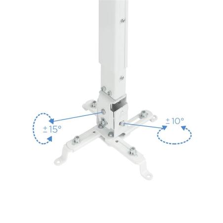 SOPORTE PROYECTOR TOOQ TECHO INCLINABLE WHITE