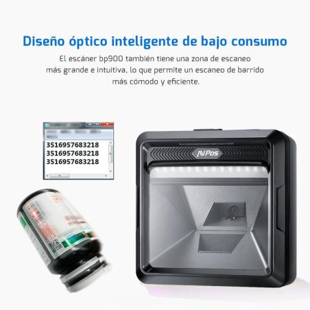 LECTOR AVPOS CODIGO DE BARRAS BP900 OMNIDIRECCIONAL USB 1D + 2D + QR