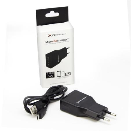 CARGADOR PHOENIX SMARTPHONE 2X USB 5V 2A