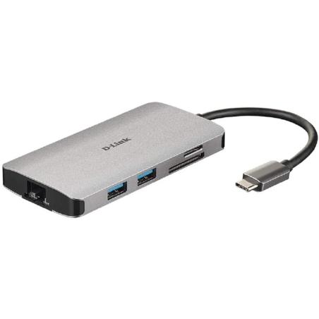 DOCK HUB USB D-LINK 8 EN 1 DUB-M810 USB-C