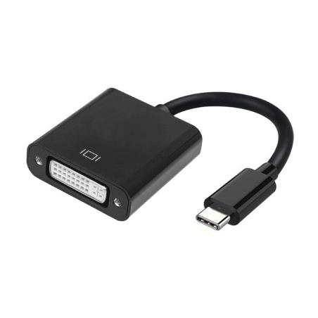 CABLE CONVERSOR USB-C A DVI-H BLACK 15CM