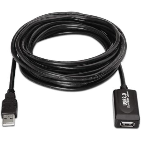 CABLE USB ALARGADOR AISENS AM/AH 5M AMPLIFICADO BLACK